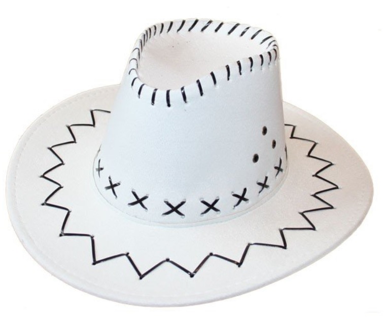 Kovbojský klobouk bílý