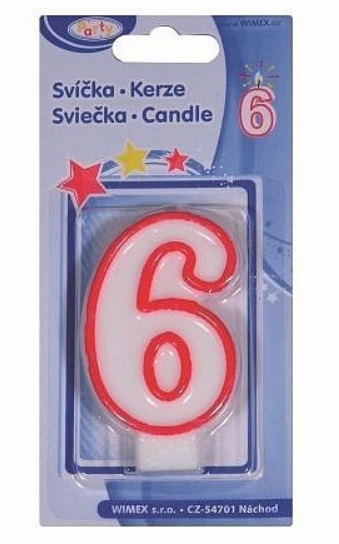 Narozeninová svíčka 6