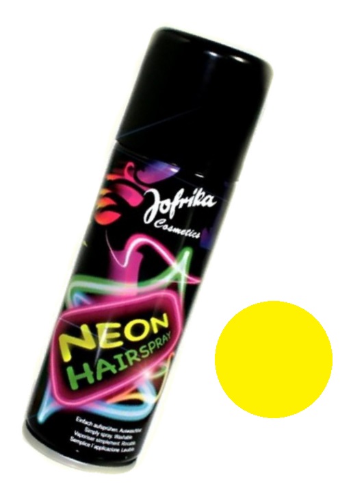 Neon sprej na vlasy - žlutý