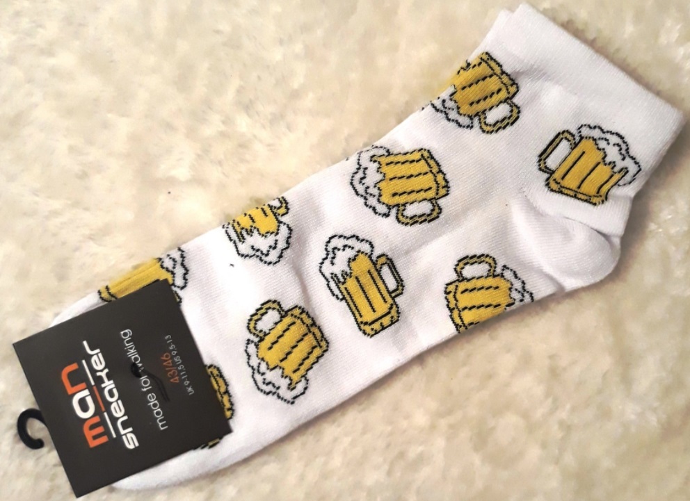 Ponožky pivo - Bílé