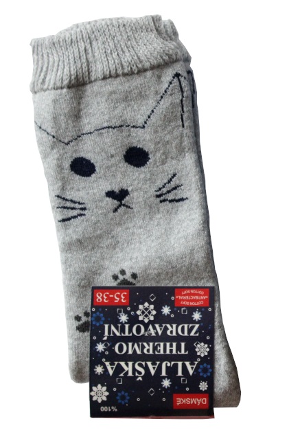 Kočičí ponožky šedé