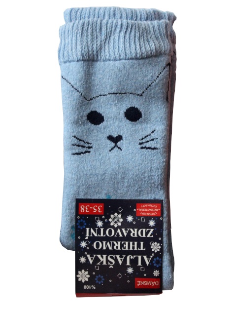 Kočičí ponožky modré