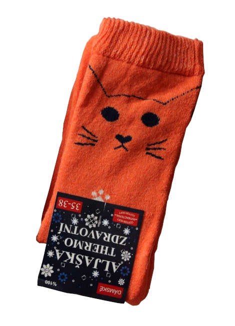 Kočičí ponožky oranžové