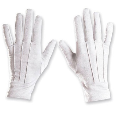 Bílé rukavice XL