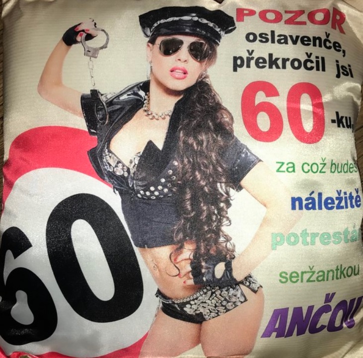 Polštář narozeninový pro muže 60