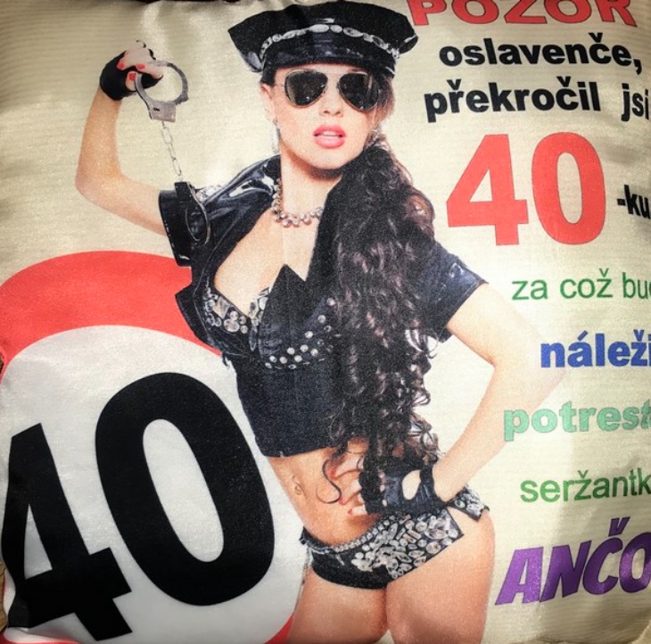 Polštář narozeninový pro muže 40