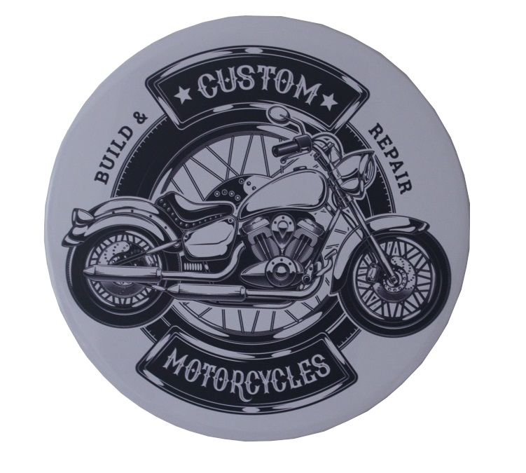 Plechová cedule Custom Motorcycles