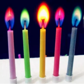 Svíčky barevný oheň 5 ks
