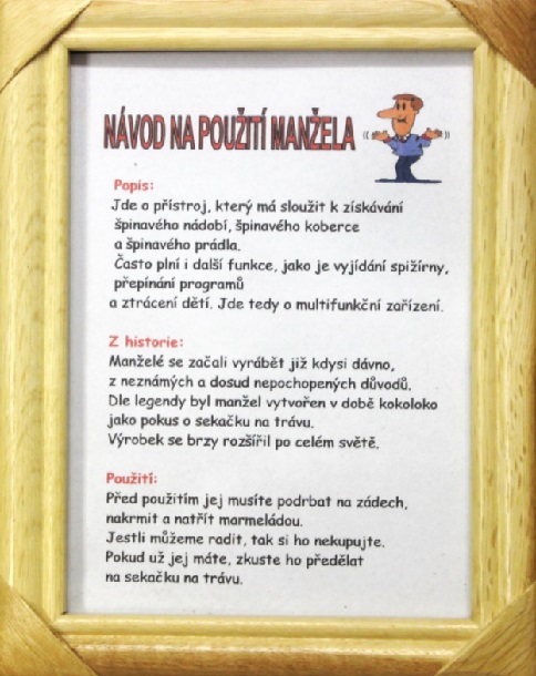 Rámeček - Návod na manžela