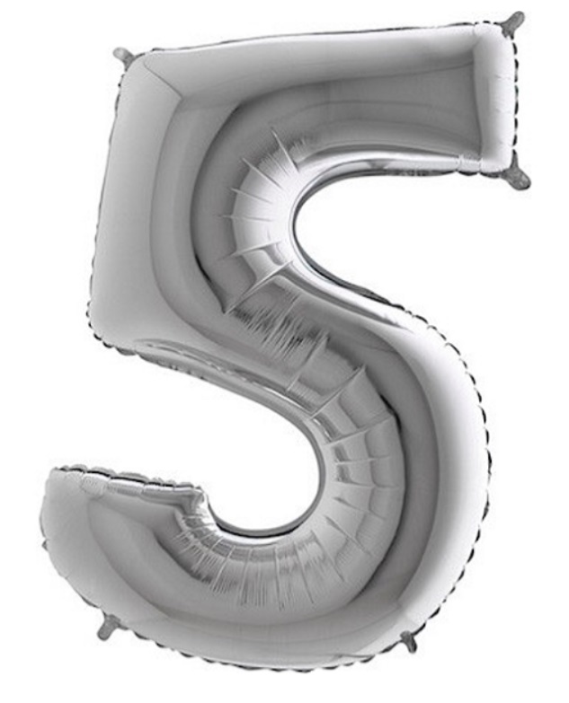 Balónek ve tvaru čísla 5