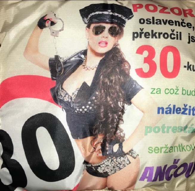 Polštář narozeninový pro muže 30