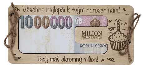 Přání k narozeninám - milion korun
