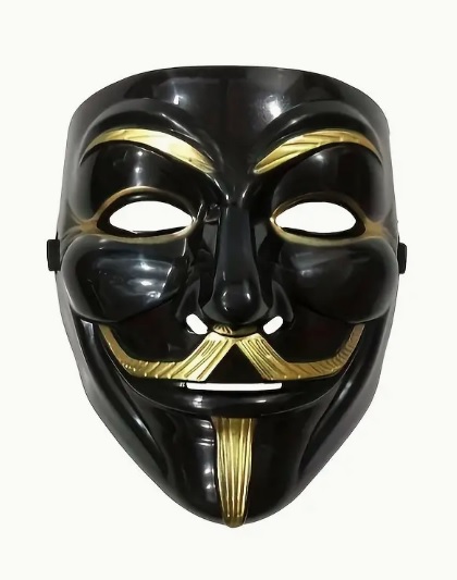 Maska Vendeta - Anonymous černá