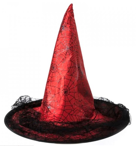 Čarodějnický klobouk červený