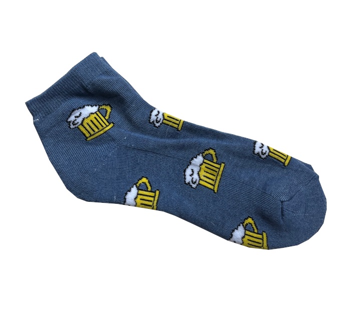 Kotníkové ponožky pivo modré