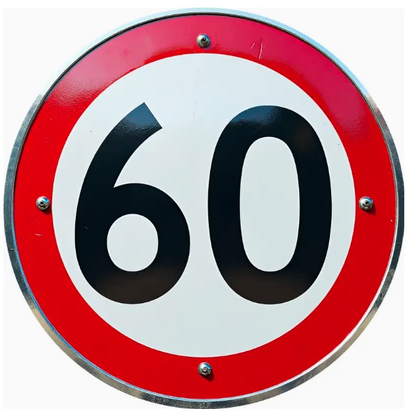 Dopravní narozeninová značka 60