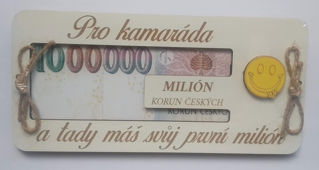 Dřevěné přání pro kamaráda