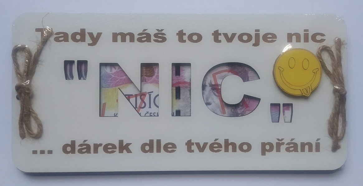 Dřevěné přání Nic