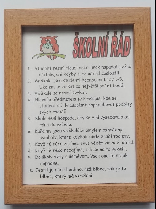 Rámeček - Školní řád