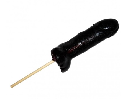 Lízátko penis černé