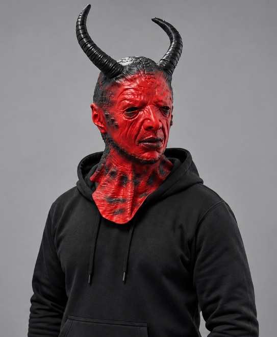 Latexová maska čert