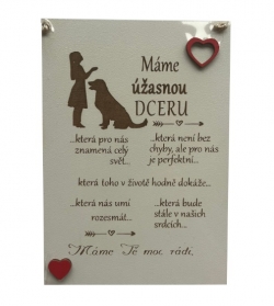 Dřevěná cedulka úžasná sestra