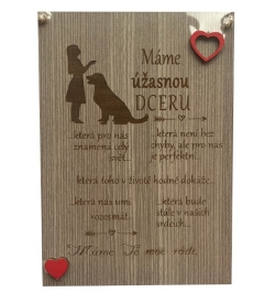 Dřevěná cedulka úžasná sestra