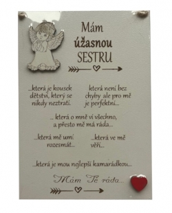 Dřevěná cedulka úžasná dcera