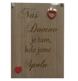 Dřevěná cedulka úžasná rodina