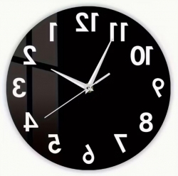 Hodiny jdoucí pozpátku kulaté