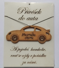 Přívěšek do auta Šťastnou cestu