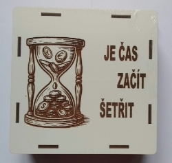 Odškrtávací pokladnička Je čas začít šetřit